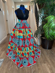 African Skirt/Ankara Skirt/African Skirt For Women/African Clothing/Orange Skirt