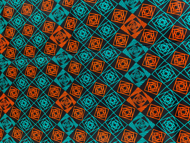 African fabric fabric/ Danshiki/Danshiki fabric/African print/African wax/Green African fabric/KM38A