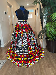 Full flare maxi skirt/ African full flare maxi skirt/African women plus size skirt/Skater skirt/Circle Skirt/Ankara skirt/long skirt/Boho sk