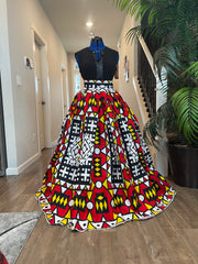 Full flare maxi skirt/ African full flare maxi skirt/African women plus size skirt/Skater skirt/Circle Skirt/Ankara skirt/long skirt/Boho sk