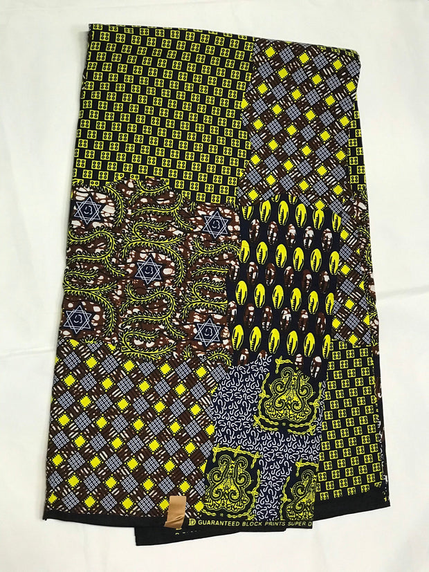 Multicolor African Fabric/African prints/ Ankara fabric/ Wax print/ African fabric for decor/ African fabric for crafts/Africa/ MK456