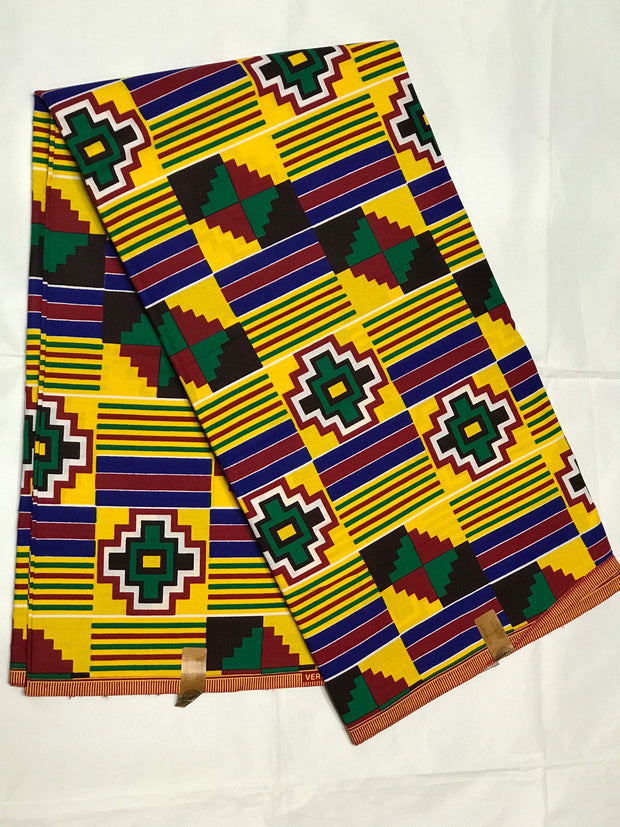 African Fabric/African Print Fabric/ Ankara /Kente Fabric/Tribal Print/ Fabric/ African Dress/African Headpiece/African Doll Fabric/Mu/MK101