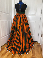 African skirt/Danshiki skirt/Ethnic skirt/Orange skirt/African skirt for sale/African women clothing/Ankara skirt/Maxi skirt/