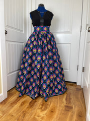 African skirt/Danshiki skirt/Ethnic skirt/ Pink and blue  skirt/African skirt for sale/African women clothing/Ankara skirt/Maxi skirt/TK75
