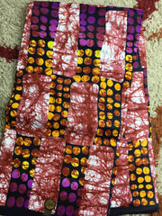 Brown,purple and gold African Fabric/African prints/ Ankara fabric/ African wax/Rain burst African fabric/100% African cotton / MK102