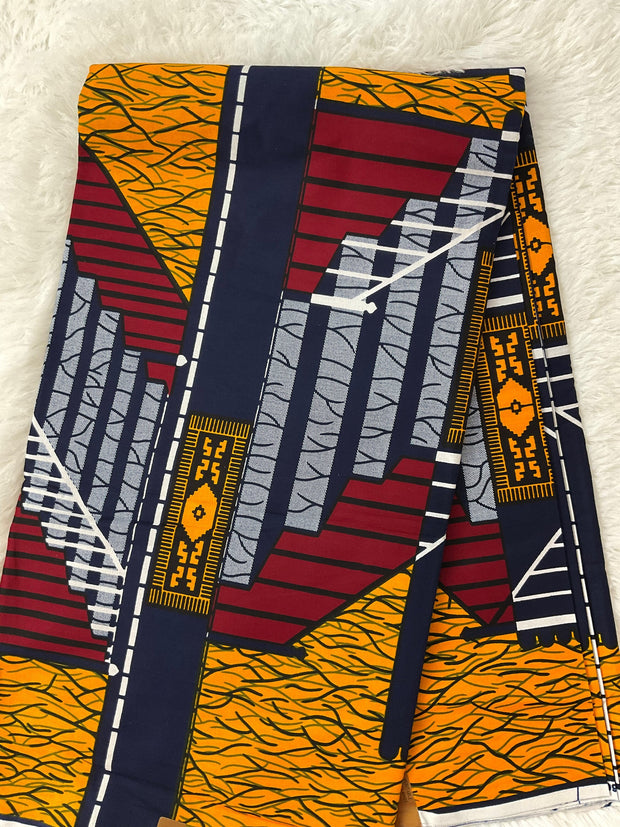 African Fabric/African prints/ Ankara fabric/ African print  / African fabric for crafts/ African headwrap/ African clothing/MK197