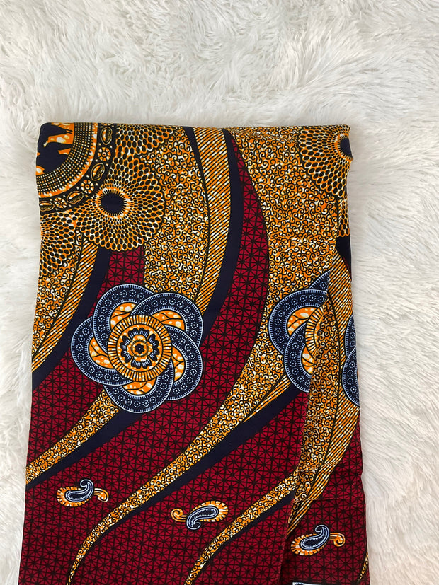 Multicolor African Fabric/African prints/ Ankara fabric/ Wax print/ African fabric for decor/ African fabric for crafts/ headwraps/MK593