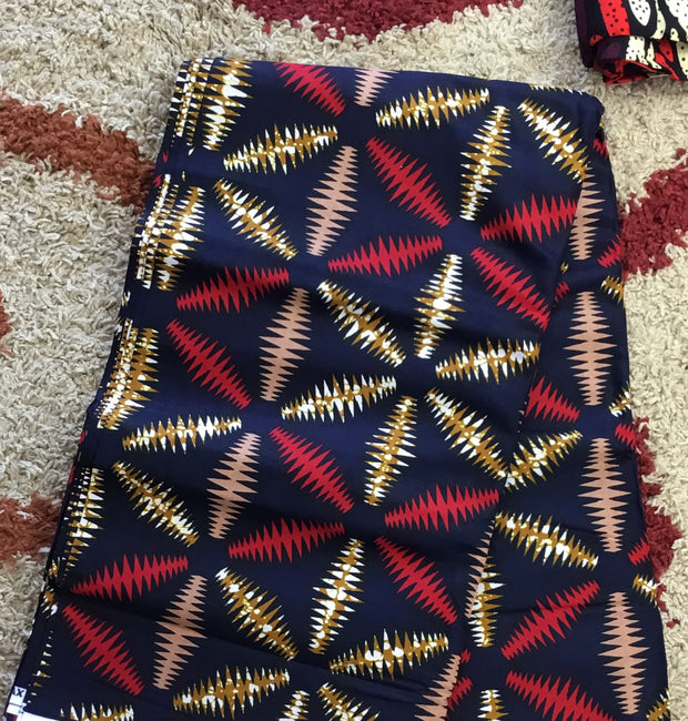 Red and black African Fabric/African prints/ Ankara fabric/ African fabric per yard/ African fabric for crafts/ African fabri/FG05t