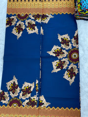 African Fabric/African prints/ Ankara fabric/ African wax/Hollandais/ African fabric per yard/ Black and blue African fabric/