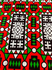 Green, black, white African Fabric/African prints/ Ankara fabric/ African wax/African fabric/ African fabric 6 yards/CK68/ African headwrap