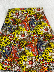 Multicolor African Fabric/African prints/ Ankara fabric/ African fabric per yard/ African fabric for crafts/ African fabri/FG45