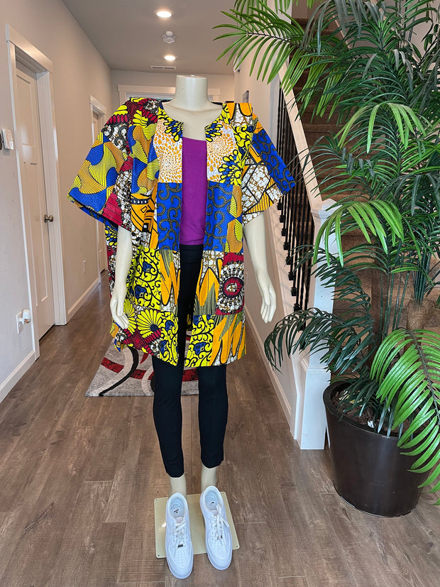 African Poncho/African Clothing For Women:/African Robe/Ankara Tops/Plus Size Women Clothing/One Size Fit All/ Ethnic Poncho