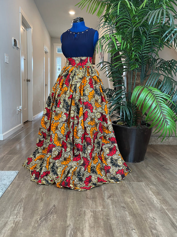 African clothing maxi skirt/ African women clothing/ Ankara maxi skirt/ African print skirt/ Ankara long skirt/ African fashion skirt