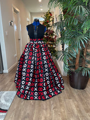 African clothing/ African women clothing/ Ankara maxi skirt/ African print skirt/ Ankara long skirt/ Danshiki skirt/fashion skirt/ Blsck and