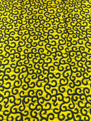 African Fabric/African prints/ Ankara fabric/ African fabric by the yard/ Wax prints/ African fabric for apparels/Yellow African Fabric/Mudc