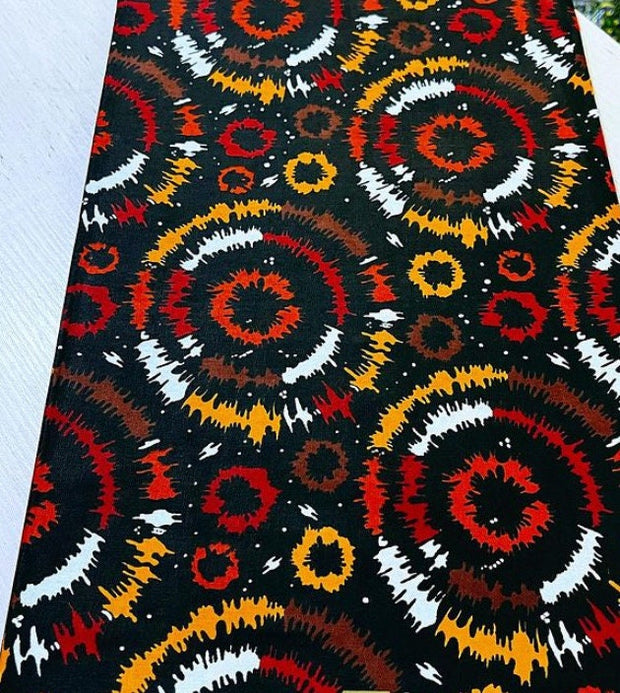 African Fabric/ African prints/Wax print/ African headwrap/ African fabric for craft/ African clothing/ MK156/Ankara-White Wine Fabric;