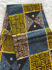 African Fabric/African prints/ Ankara fabric/ Wax print/ African fabric for decor/ African fabric for crafts/African headwrap/MK604