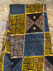 African Fabric/African prints/ Ankara fabric/ Wax print/ African fabric for decor/ African fabric for crafts/African headwrap/MK604