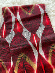 African Fabric//African Print Fabric/Ankara- Wine,Gold White Pebbles Design/Crafts Fabric/YARDS OR WHOLESALE/African Dress/ Fabric/MK908L