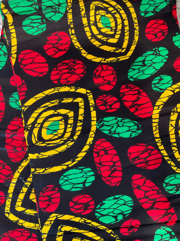 African Fabric/African prints/ Ankara fabric/ African fabric by the yard/African fabric/ African fabric 6 yards/MK109/African Headwrap/Black