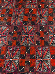 African Fabric/African prints/ Ankara fabric/ Wax print/ African fabric for decor/ African fabric for crafts/ headwrap/MK460/Burnt Orange