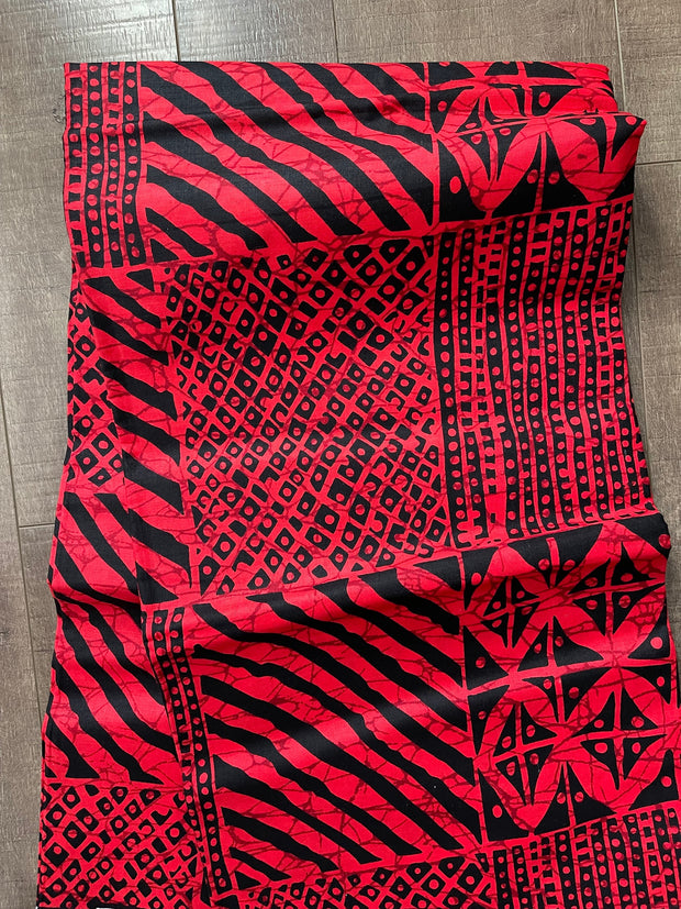 African Fabric/African prints/ Ankara fabric/ African wax/Hollandais/Red and Pink African fabric/MK436c